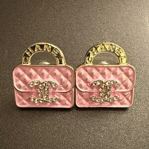 Pink and Gold Zipper pull Earrings | Fashion earrings